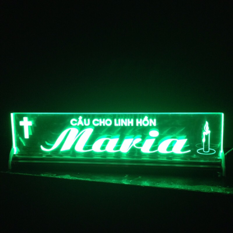 Chữ điện : CCLH Maria  để bàn