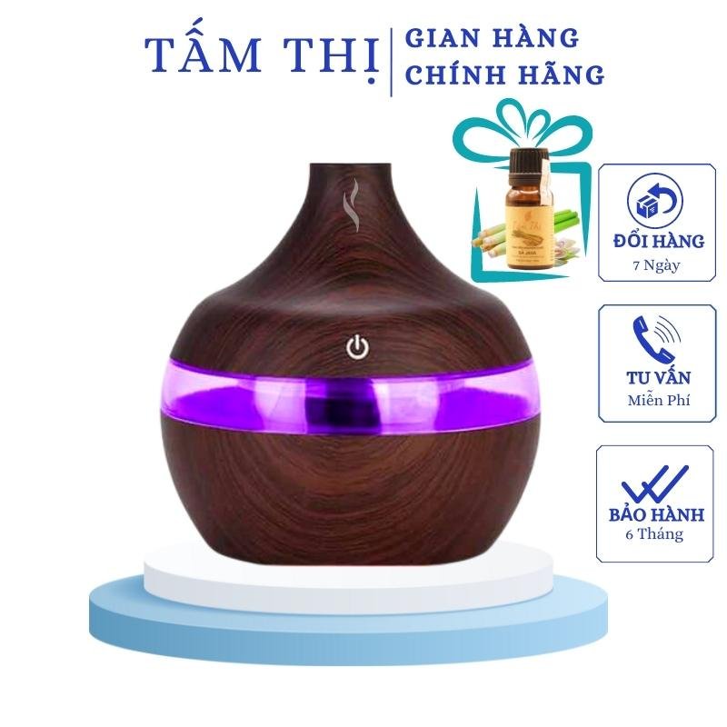 Máy Xông Tinh Dầu Tấm Thị  Aroma 300ml Phun Sương Tạo Ẩm Tỏa Hương Thơm Mát Phòng Giúp Đuổi Muỗi Đuổi Côn Trùng
