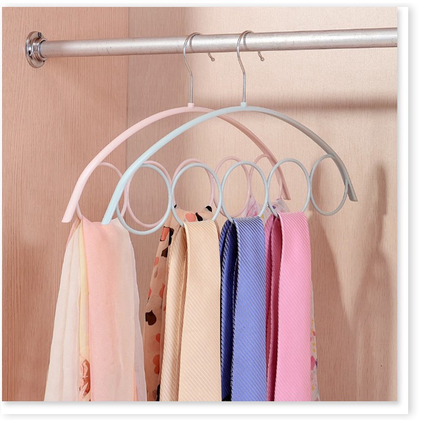Móc treo khăn và cà vạt XẢ TỒN Móc treo cà vạt thắt lưng 5 ô tròn gọn gàng tiện lợi 9628