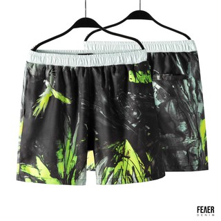 Quần Short nam họa tiết rừng xanh Tropical Chất Polyeste 100% thoáng mát - FEAER DENIM