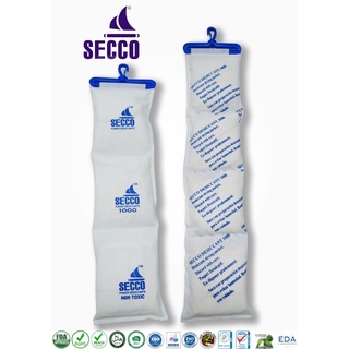Túi hút ẩm SECCO 1 Kg / 4 túi liền gói hút ẩm tủ quần áo hoa khô giày dép treo phòng