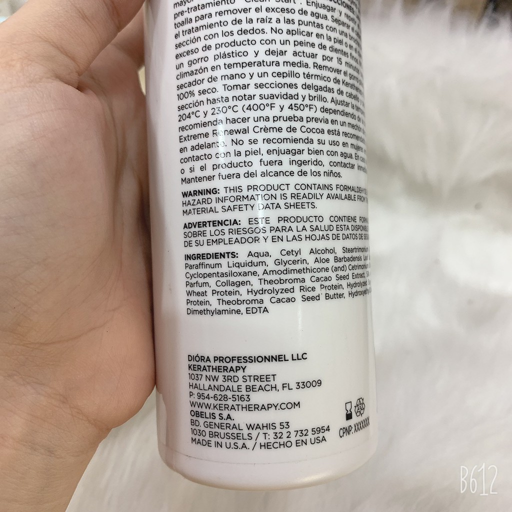 Phục hồi KERATIN KERATHERAPY EXTREME RENEWAL SMOOTHING PHỤC HỒI TÓC NÁT 500ML