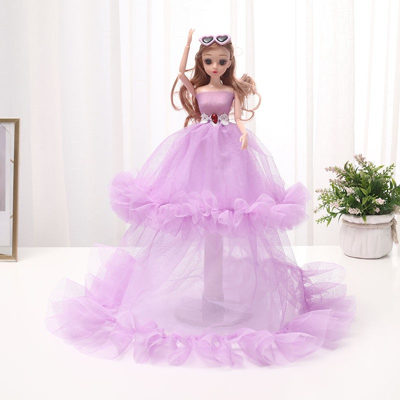 Đồ chơi trẻ em Barbie cô bé Bạch Tuyết nhà 3D mắt thật búp bê gói quà tặng phiếu giảm giá