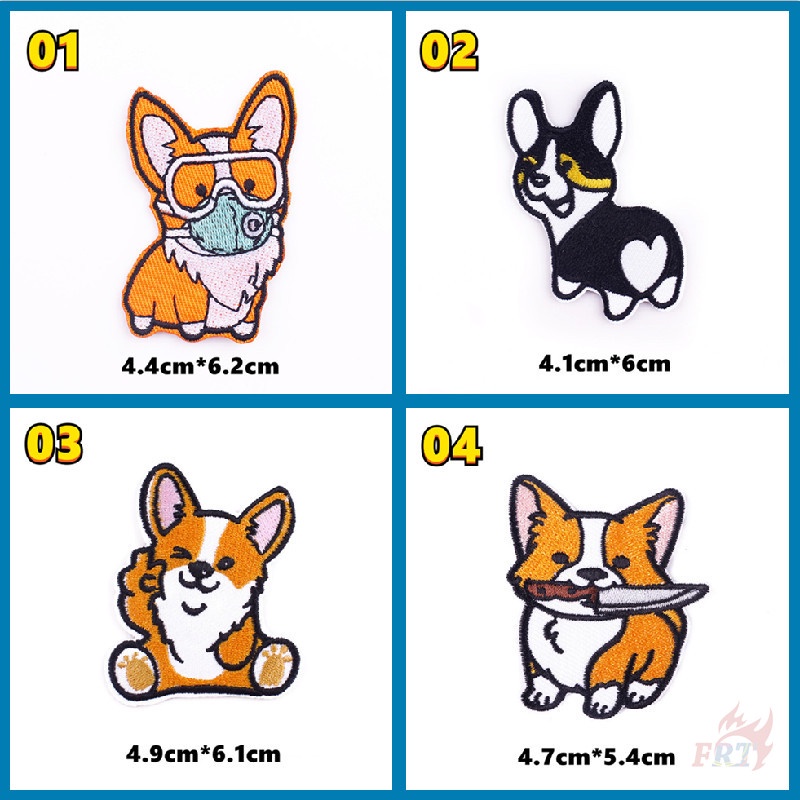 ☸ Chó Vui Nhộn - Miếng Vá Sắt Corgi &amp; Husky ☸ 1 Miếng Vá Quần Áo Hình Cầu Vồng