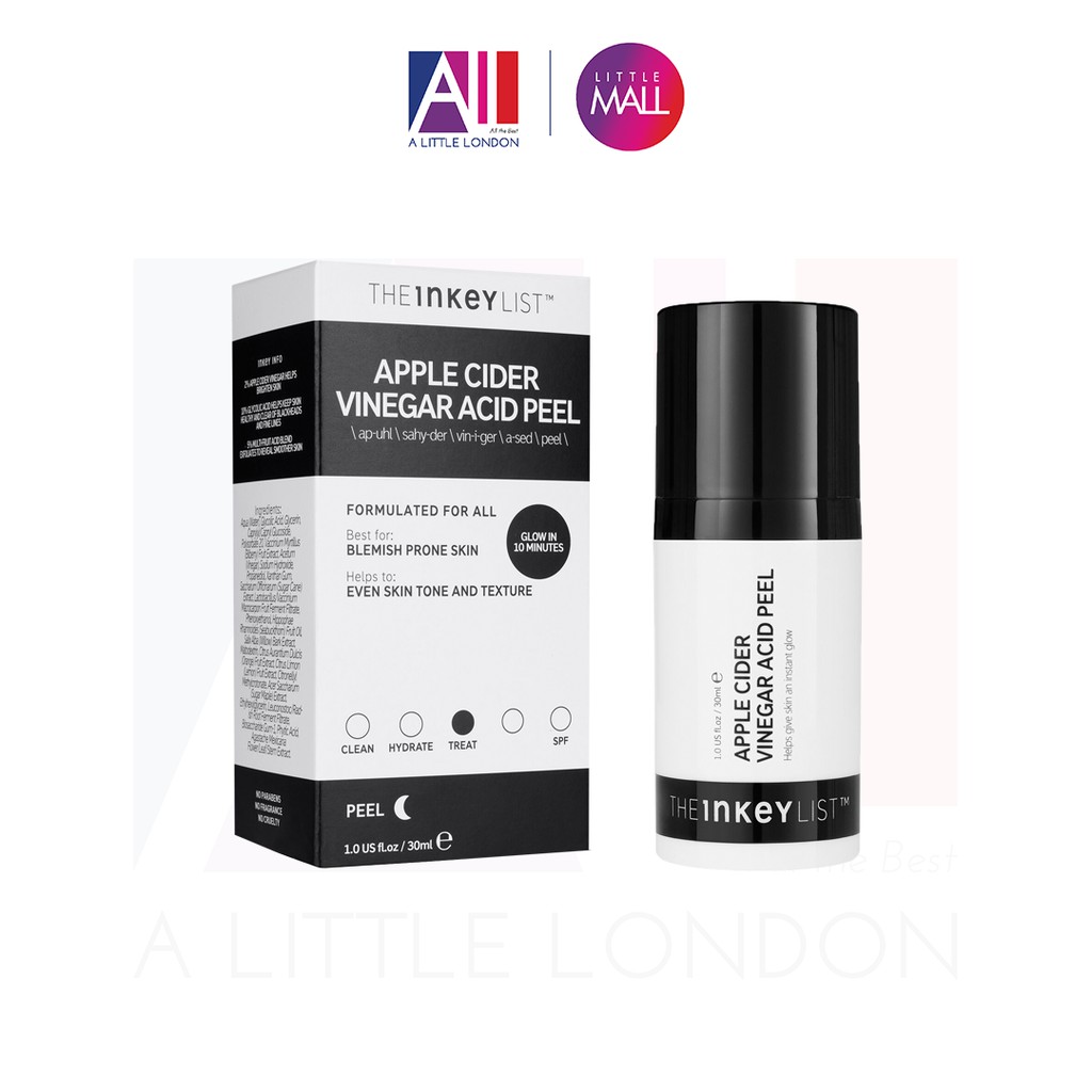 [TOP 1 SHOPEE] Dấm táo sáng da, mờ thâm The Inkey List Apple Cider Vinegar Acid Peel 30ml (Bill Anh)