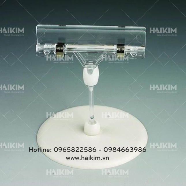 Chân đế nhựa TQ, Kẹp để bàn, chân đế kẹp hình in, wobbler để bàn - MÀU TRONG SUỐT - ĐỦ KÍCH THƯỚC - CDTQ