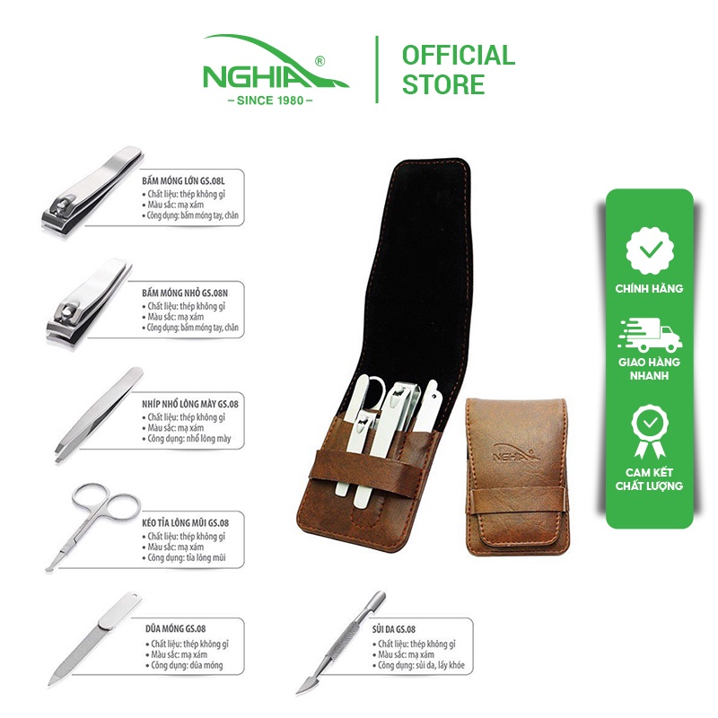 Bộ Quà Tặng 6 Sản Phẩm Cao Cấp Kềm Nghĩa GS.08 PT
