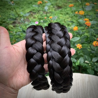 Bờm tóc tết sang chảnh bản kép 4cm