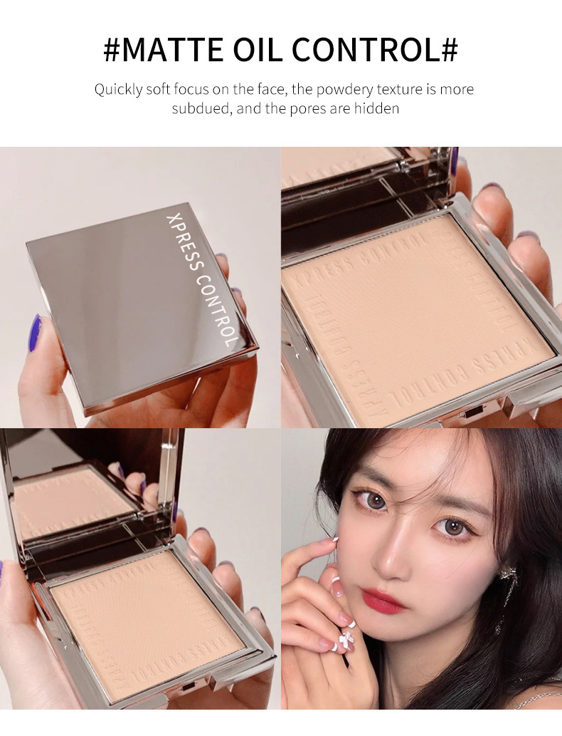 Phấn phủ VIBELY kiềm dầu vỏ bạc sang chảnh phấn mịn tự nhiên không lộ có gương nội địa Trung | BigBuy360 - bigbuy360.vn