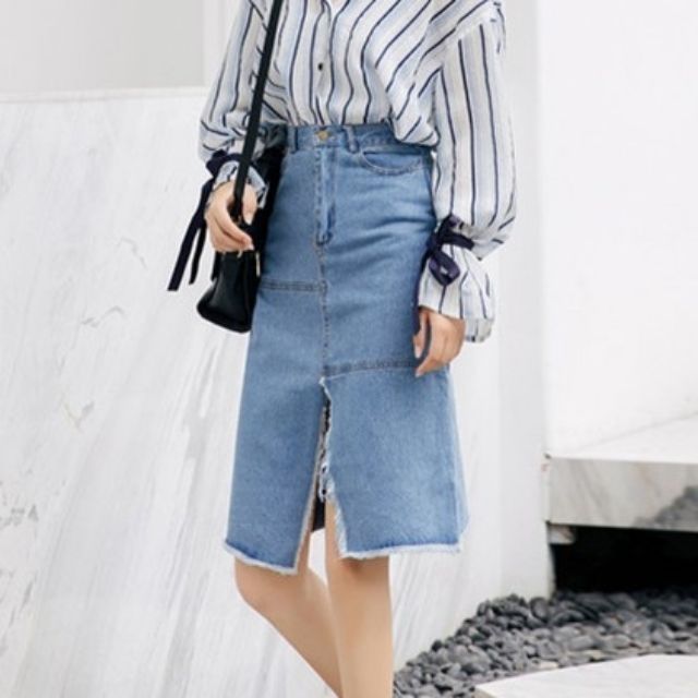 [Hàng có sẵn-Video thật]Chân váy jeans, váy bò Ulzzang Quảng châu VJD15 | BigBuy360 - bigbuy360.vn