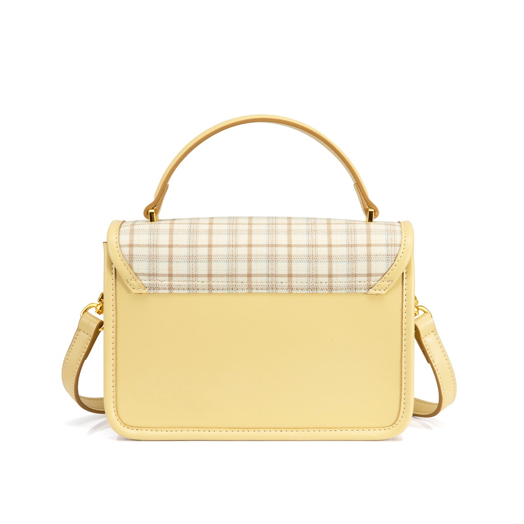 Túi xách nữ đẹp Just Star thời trang phối sọc caro hình thêu trái chanh ViAnh Store 172877