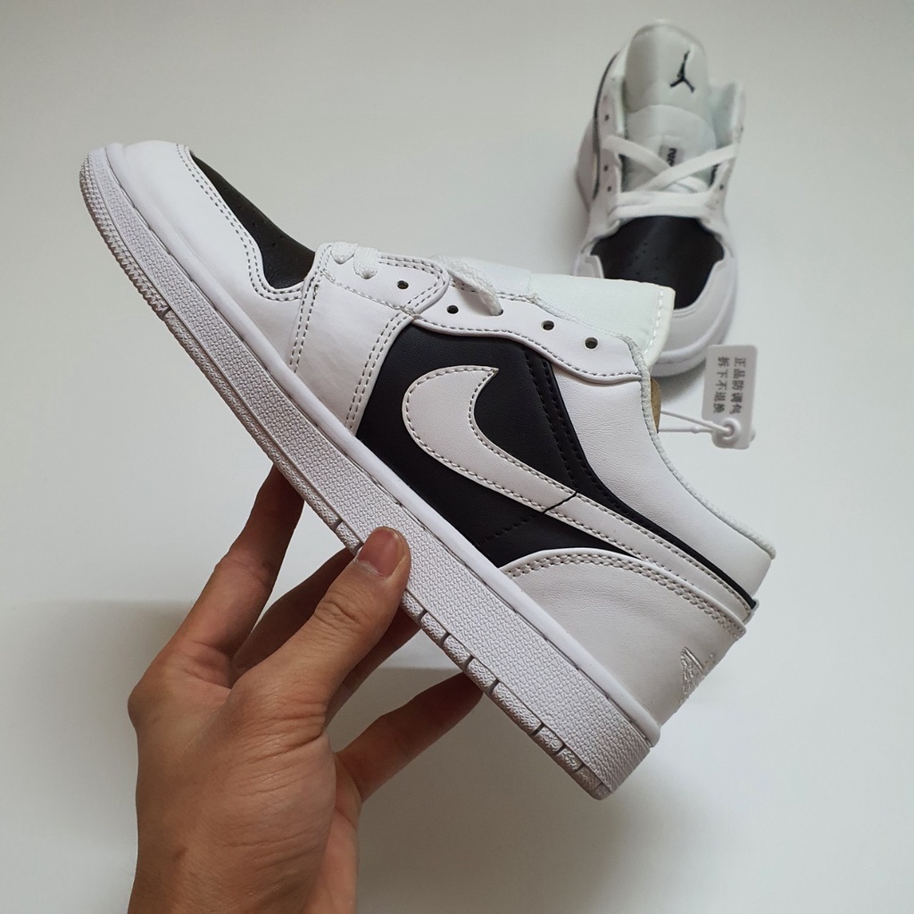 Giày Jordan 1 Low Panda Trắng Đen Cực Đẹp Fullbox, Giày thể thao jordan 1 cổ thấp trắng đen panda dễ phối đồ, cực êm cân