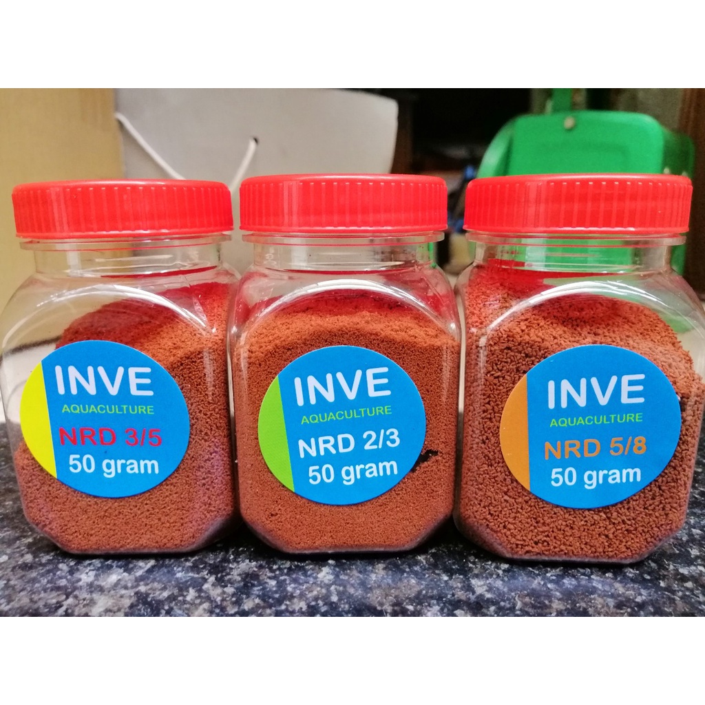 Cám Thái INVE NRD 2/3, 3/5 và 5/8 trọng lượng 1 hộp 50 gram được chiết từ gói lớn, VUI LÒNG XEM CHI TIẾT PHẦN MÔ TẢ