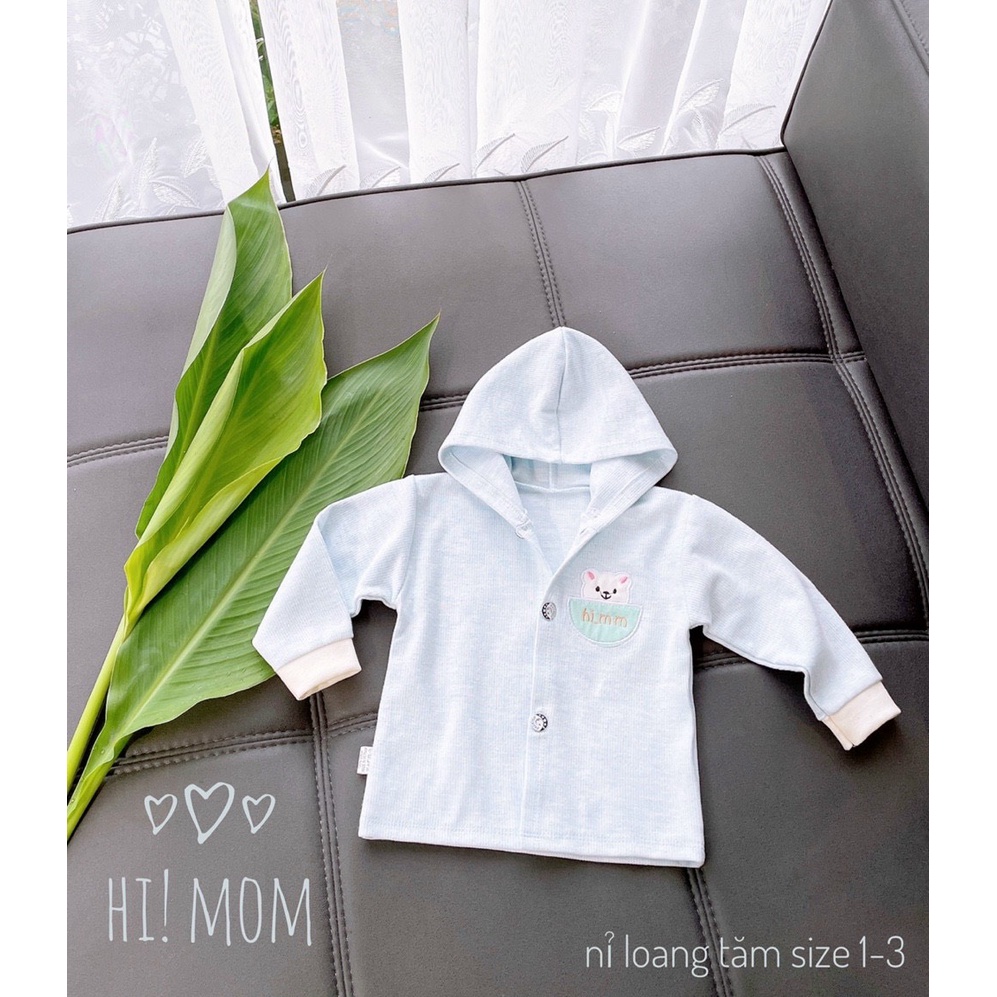 Áo Khoác nỉ thêu hình có mũ cho bé