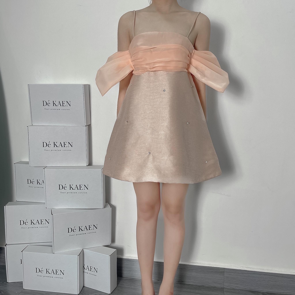 - Váy 2 dây phối voan tay xinh xắn - JOLIE DRESS