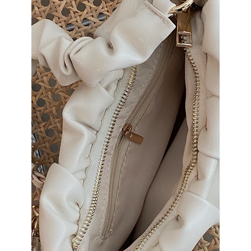 Túi xách 
IELGY dây xích bằng da mềm màu trơn đơn giản sành điệu thoải mái cho nữ