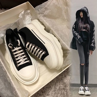 Mcqueen giày thể thao canvas đế dày thời trang 2022 cho nữ