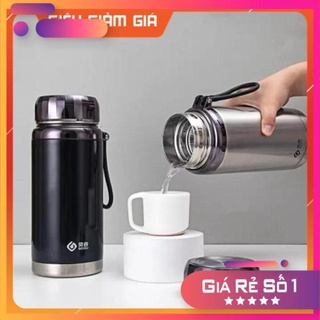 Bình giữ nhiệt BAOL kim cương 1.5 Lít giữ nhiệt nóng lạnh inox 304 nắp titan cao cấp có quai xách
