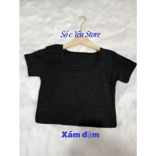 Áo crop top vải thun,co giãn, mềm mại,thoáng mát,đủ màu sắc trẻ trung năng động,size 35-55 kg
