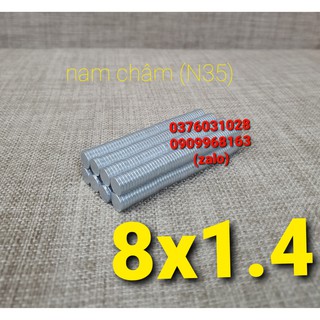 NAM CHÂM VIÊN VĨNH CỬU 8x1.4 (N35) HỘP 20 VIÊN