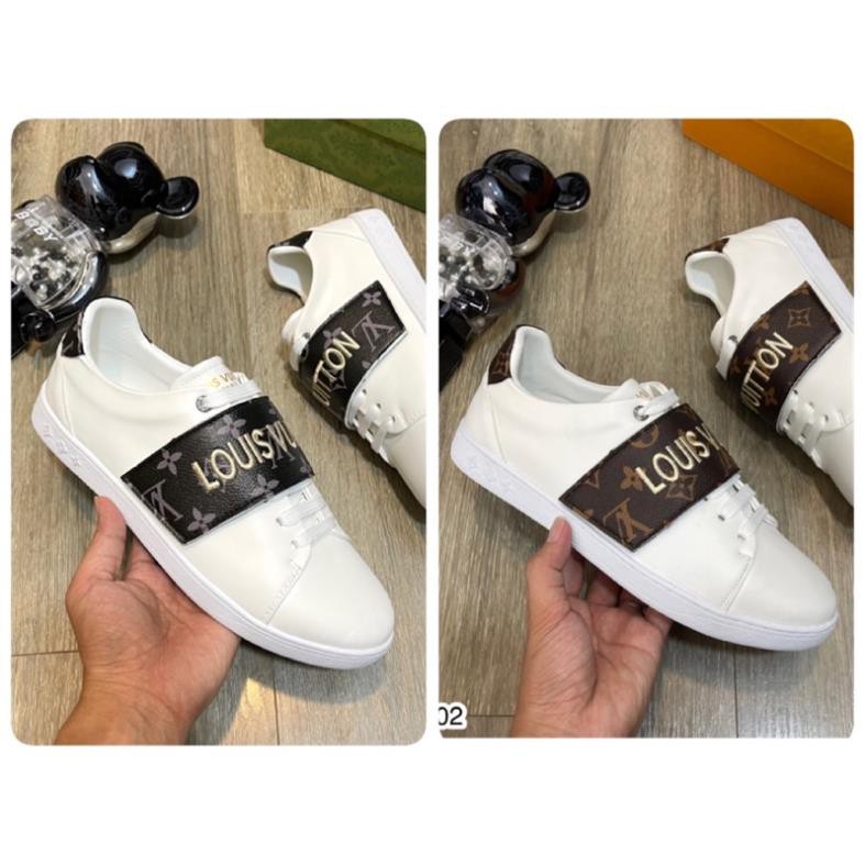 Giày Slipon LV Trắng đế Cao Su - Giày Slipon Nam