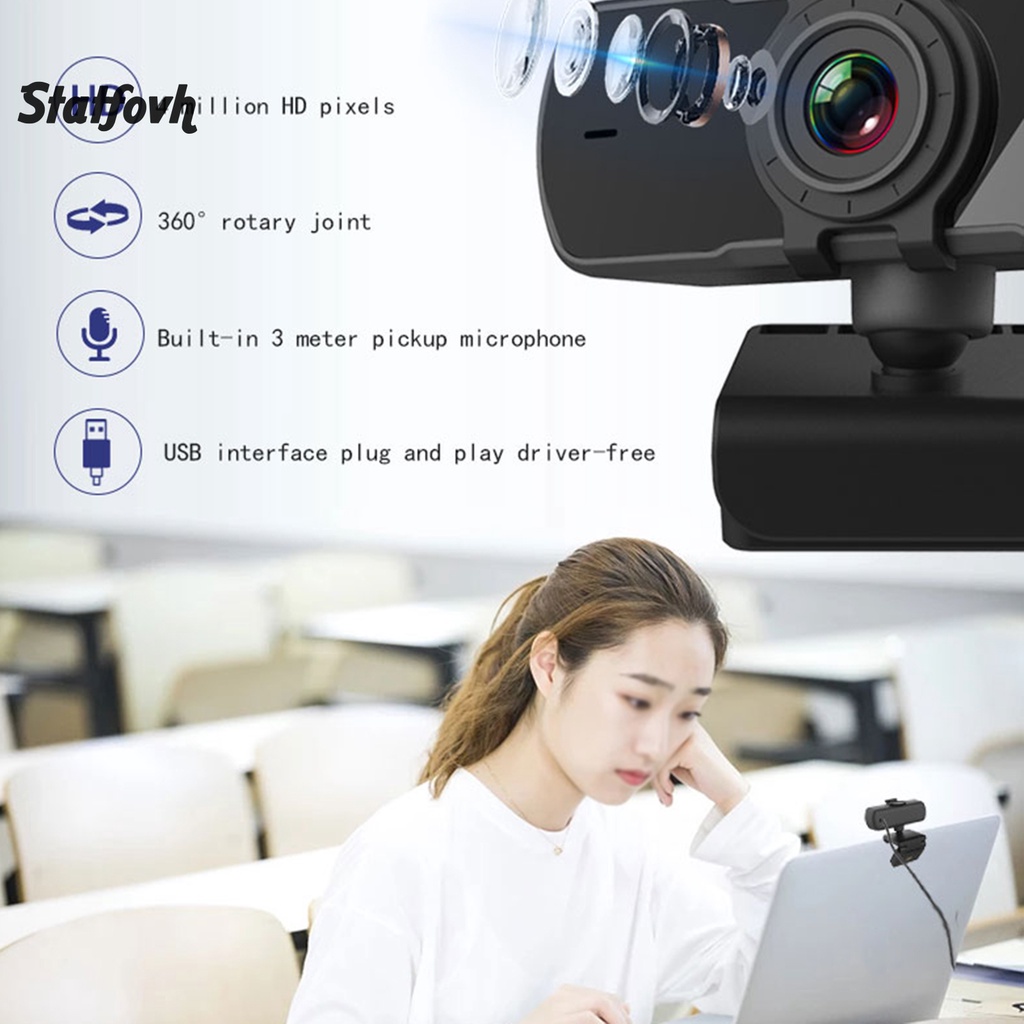 Camera xoay 360 độ kèm micro 2K cho máy tính | BigBuy360 - bigbuy360.vn