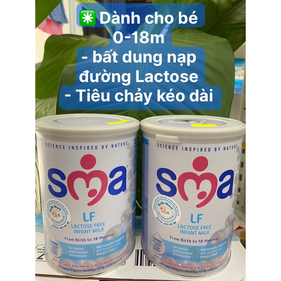 Sữa SMA dành cho bé bất dung nạp từ 0-18 tháng
