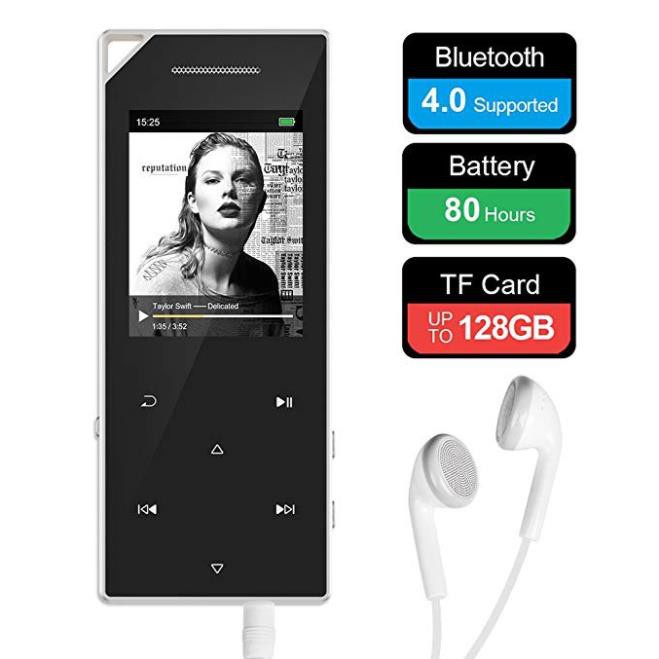 Máy nghe nhạc Ruizu D05 bộ nhớ trong 8GB hỗ trợ khe cắm mở rộng lên đến 64GB Bluetooth: 4.0