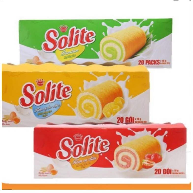 bánh solite cuộn Kinh Đô họp 20 bánh