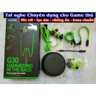 Tai nghe chơi game - plextone g30 cải tiến mới - mic rời chống ồn lọc âm tốt âm bass chuẩn - update