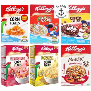 Ngũ cốc ăn sáng Kellogg trái cây dinh dưỡng cao cấp đủ loại hộp 160gr NK Thái Lan ít calo