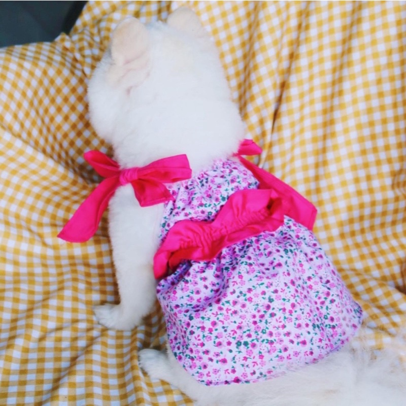 Đầm CộtNơ Thiết Kế Xinh Xắn Thời Trang Cho Thú Cưng