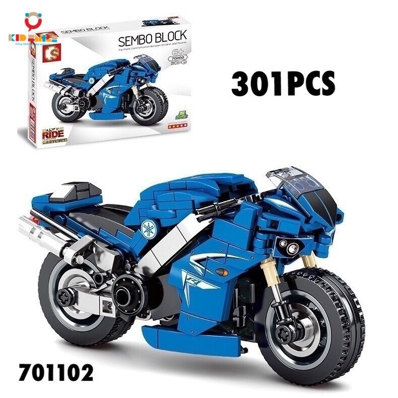 Đồ chơi xếp hình lắp ráp các loại xe mô tô từ 180-301 chi tiết cho bé từ 5 tuổi trở lên - DOZKIDZ