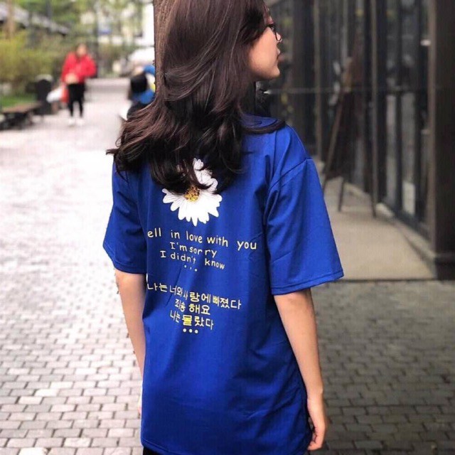 Áo tay lỡ Hoa cúc Hàn Quốc - I feel in love with you | BigBuy360 - bigbuy360.vn