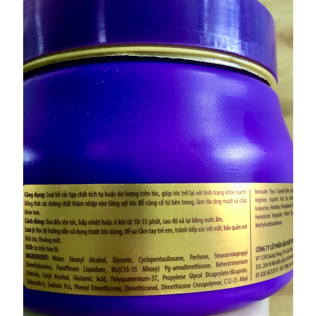 Hấp dầu Lacei Hair Damaged Treatment 500ml / Ủ Tóc Lacei Tím