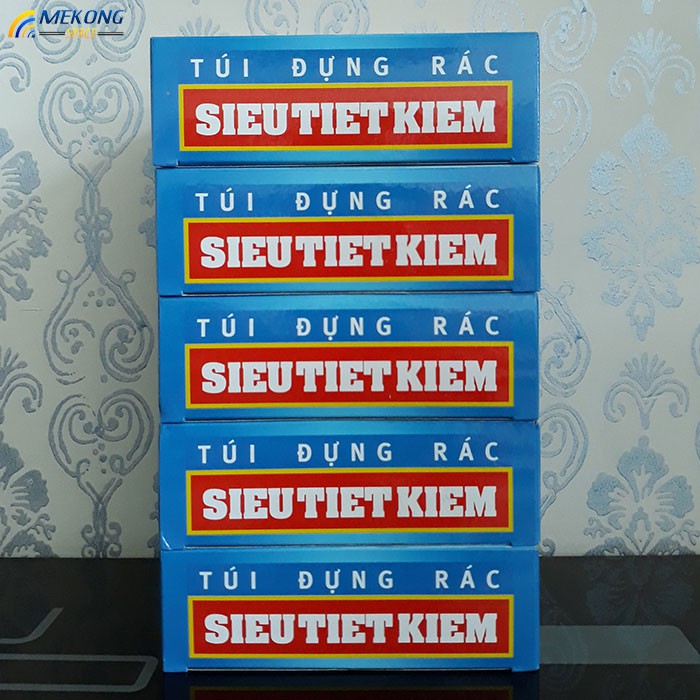 Combo 5 hộp túi rác siêu tiết kiệm loại trung, 1 hộp 75 túi