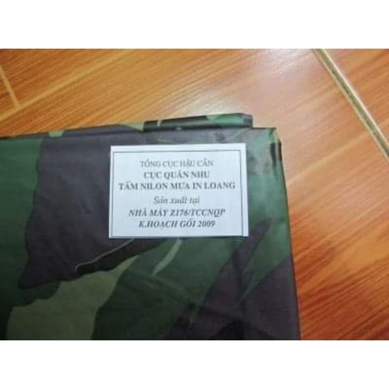TẤM MƯA, BẠT dã ngoại in loang kích thước 2m2*1m6 MÃ 07