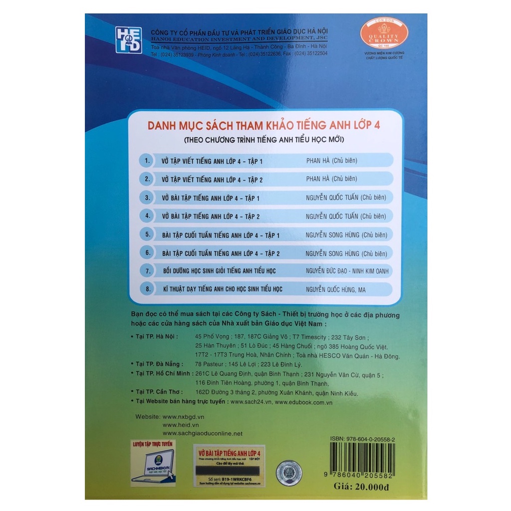 Sách - Vở bài tập Tiếng Anh lớp 4 tập 1