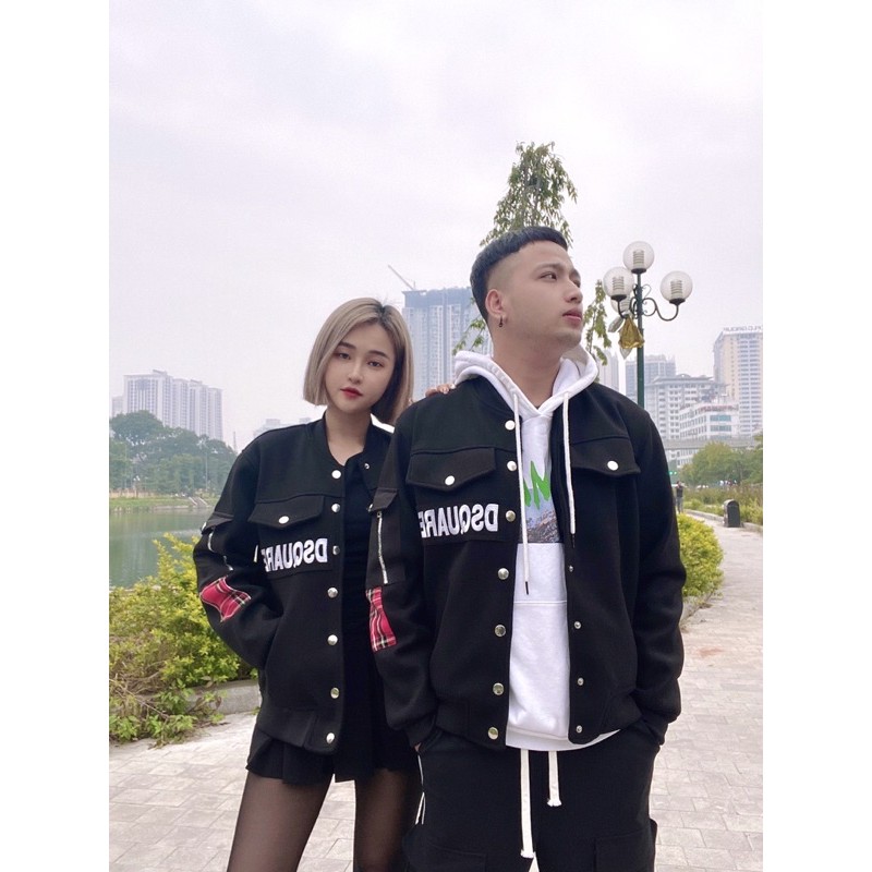 Áo khoác dạ bomber DSQ