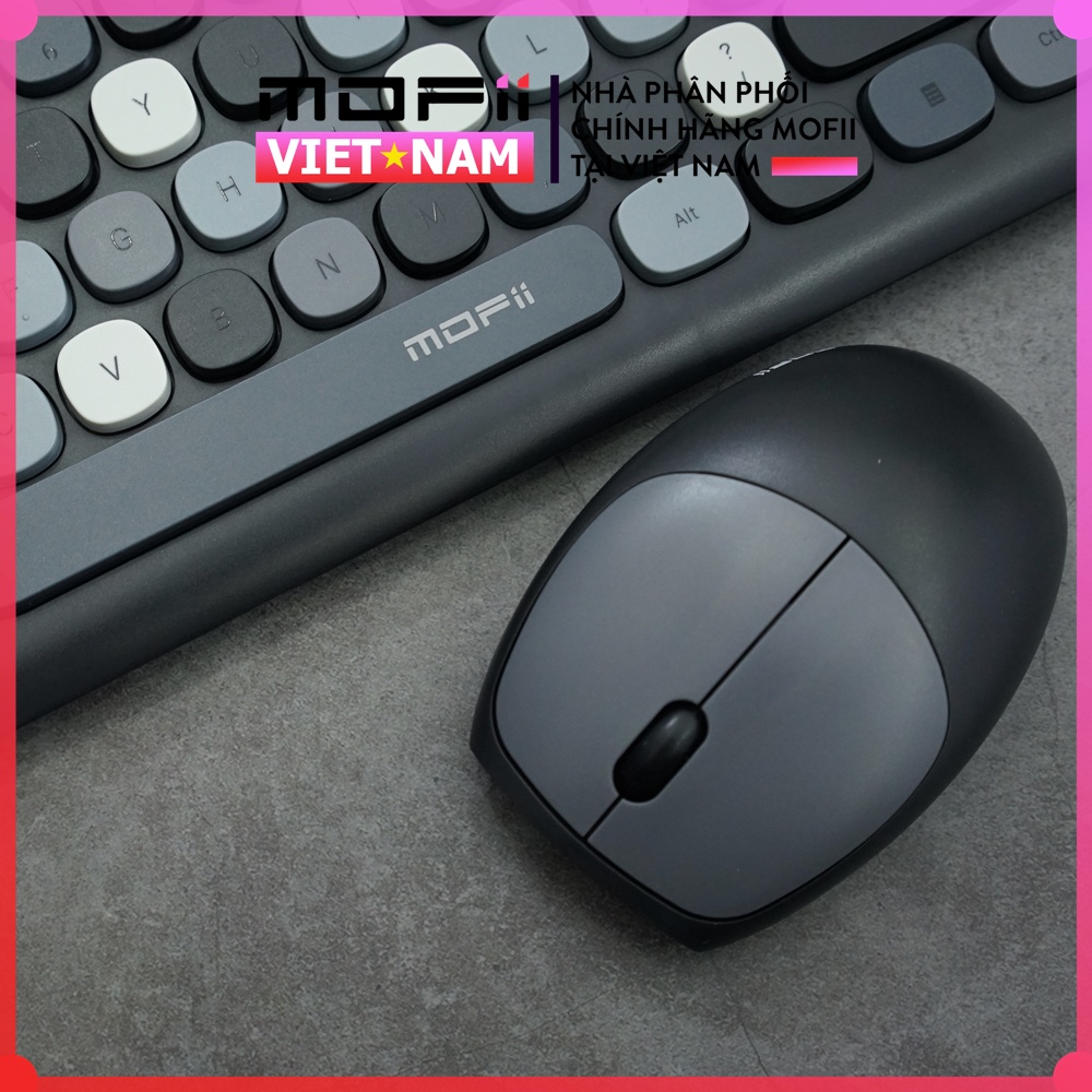 Combo Bàn Phím và Chuột không dây MOFII 666 Chính hãng Giả Cơ tương thích Win, MacOS, iPad, Điện thoại, Tivi