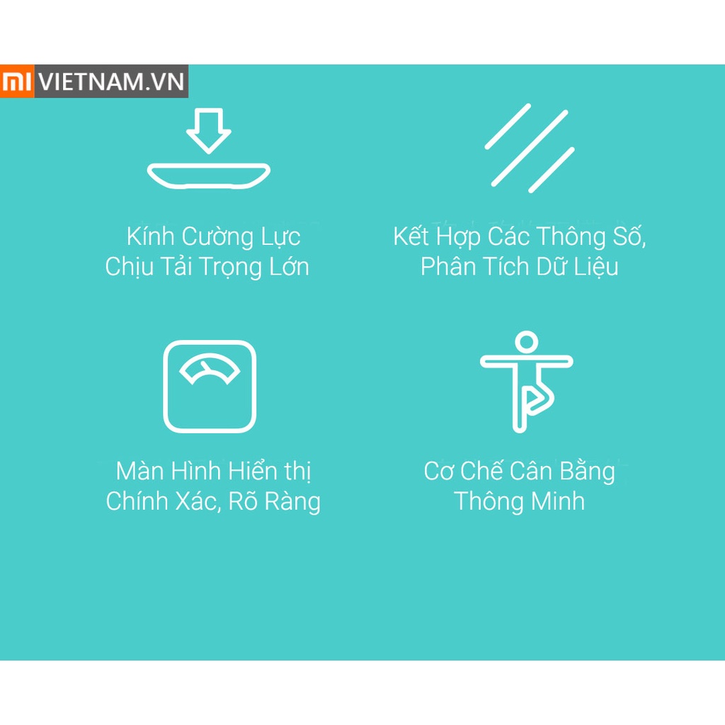 CHÍNH HÃNG - Cân sức khỏe Xiaomi Mi Smart Scale gen 2 - Bản Quốc Tế