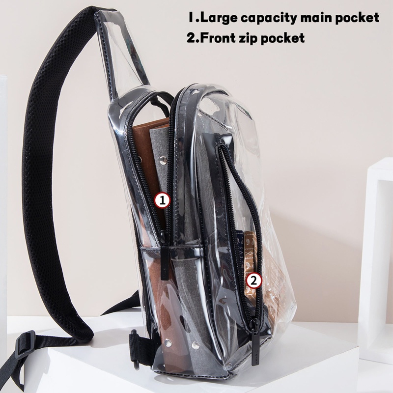 Túi PVC Trong Suốt Đeo Chéo Vai Đựng Điện Thoại Thời Trang Cho Nam Nữ