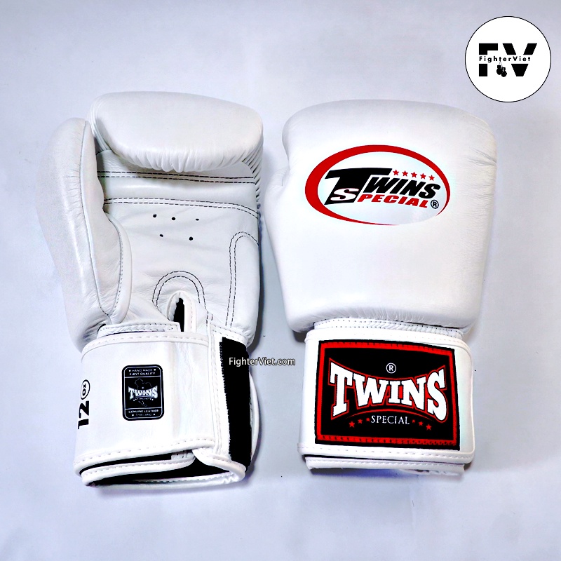 Găng Boxing Twins BGVL3 Velcro Gloves – Trắng