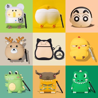 ốp airpod airpods case airpod 2 case airpod pro bọc airpods 2 ốp lưng airpod protective cover ☢airpodspro protective cover silicone airpods3 bluetooth Apple earphone box 1st and 2nd generation universal 1 wireless 2 3rd pro animation cute soft crayon