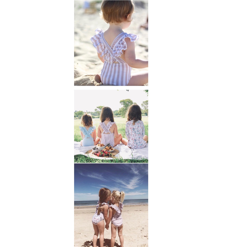 Cô gái Áo tắm Một mảnh Áo tắm Một mảnh In ngọt ngào Bãi biển mùa hè Khô nhanh + Mũ bơi miễn phí