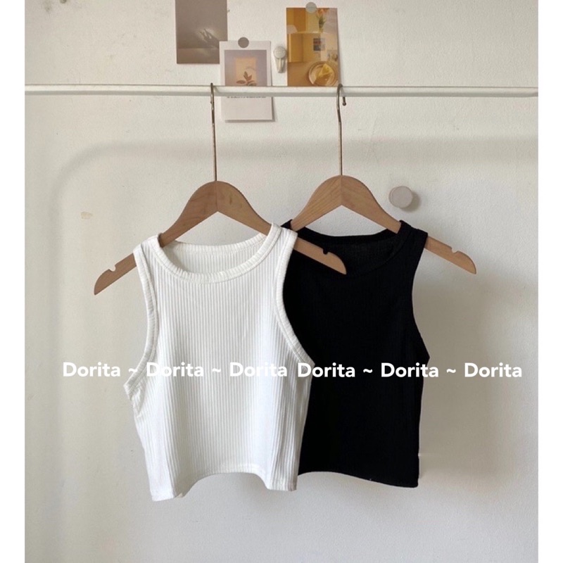 Áo ba lỗ thun gân croptop, Áo ba lỗ hàng đẹp - Dorita Boutique