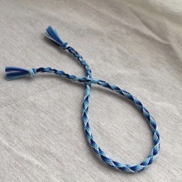 Vòng kumihimo ombre xanh biển