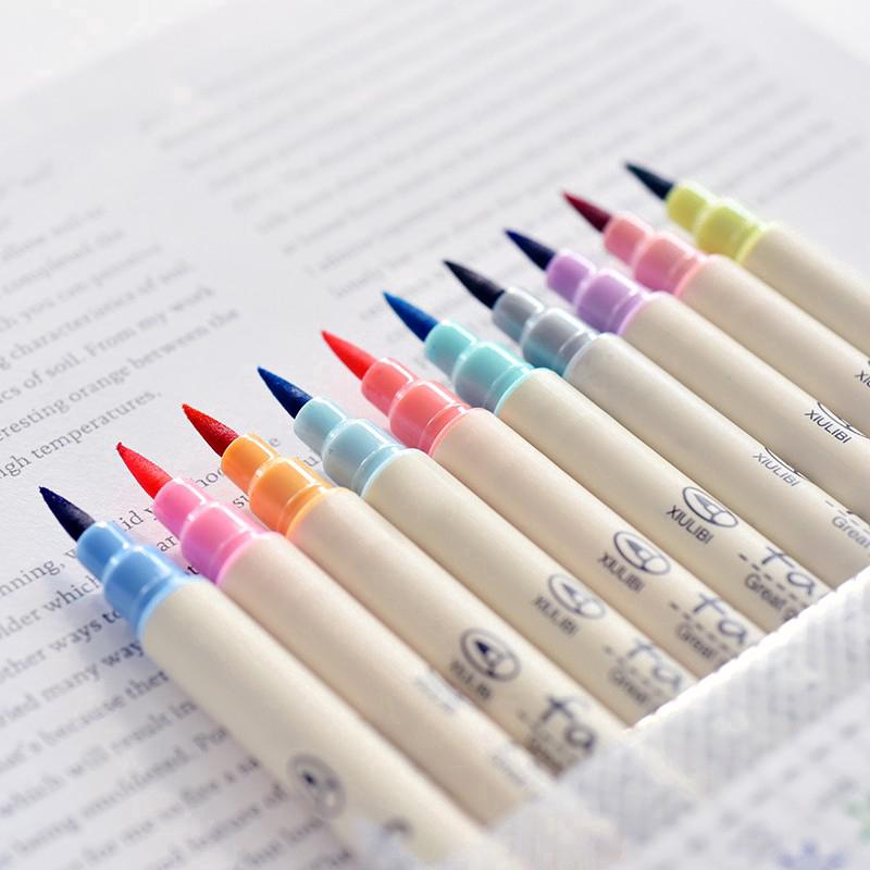 Set 10 bút màu dạng cọ đa năng tiện dụng