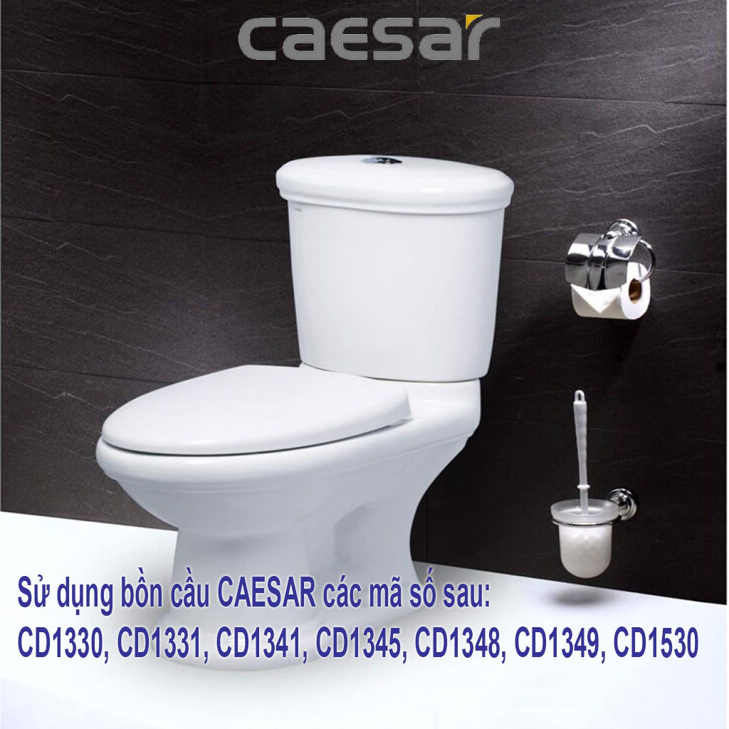 Nắp bồn cầu CAESAR đóng rơi êm, dùng cho các mã số cầu CD1330, CD1331, CD1341, CD1345, CD1348, CD1349, CD1530