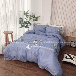 Bộ Chăn Ga Gối Bó Hoa 💞 FREESHIP 💞 Chăn Ga Gối Nệm Cotton 3D Mềm Mịn - Mịn Decor